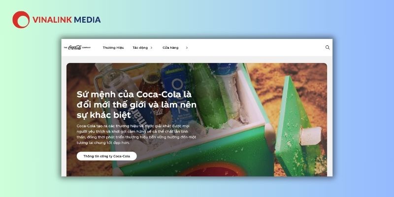 Website giới thiệu ngành nước giải khát